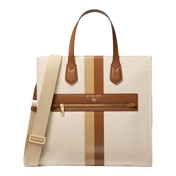 MICHAEL Michael Kors Kempner Large North-South Canvas Tote Bag - Picture 1 of 9